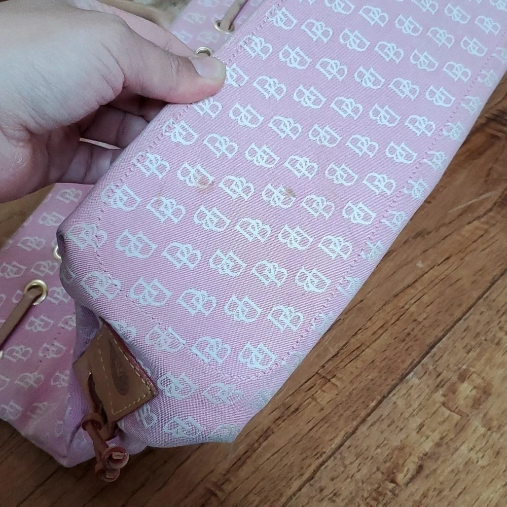 Dooney & Bourke pink monogram medium size tote bag